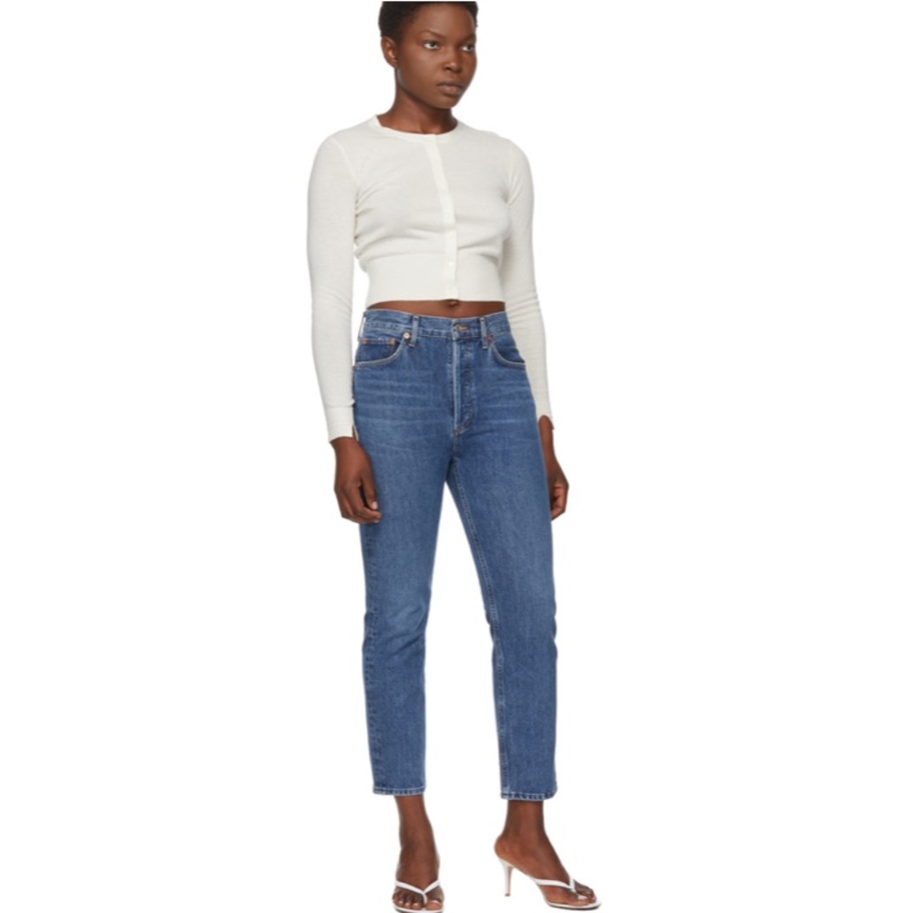 Agolde Riley high rise straight crop